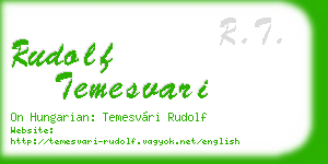 rudolf temesvari business card